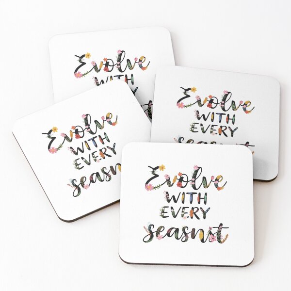 Item preview, Evolve With Every Season Floral Typography designed and sold by Dzblack.
