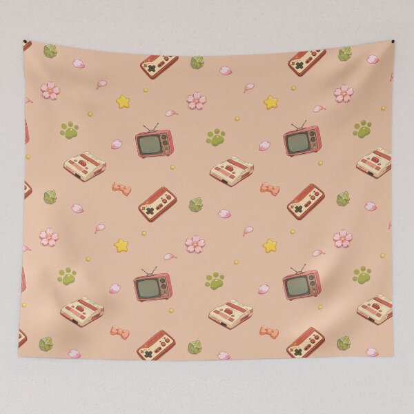 Item preview, Retro Gaming and Vintage Electronics Pattern 2 designed and sold by SimplePoDesign.