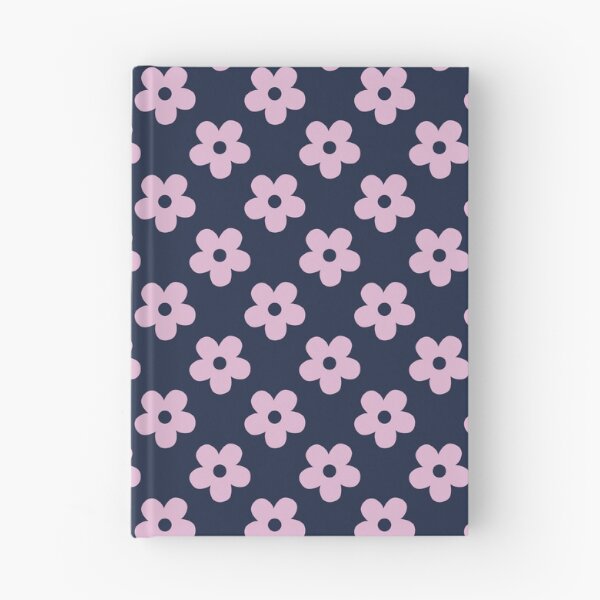 Item preview, Navy Blue and Light Pink Retro Floral Pattern | Vintage Navy Blue and Pink Flowers | Groovy Cottagecore Botanical Pattern | Preppy Dark Blue and Pink Daisy Flowers Pattern designed and sold by VivaFy.