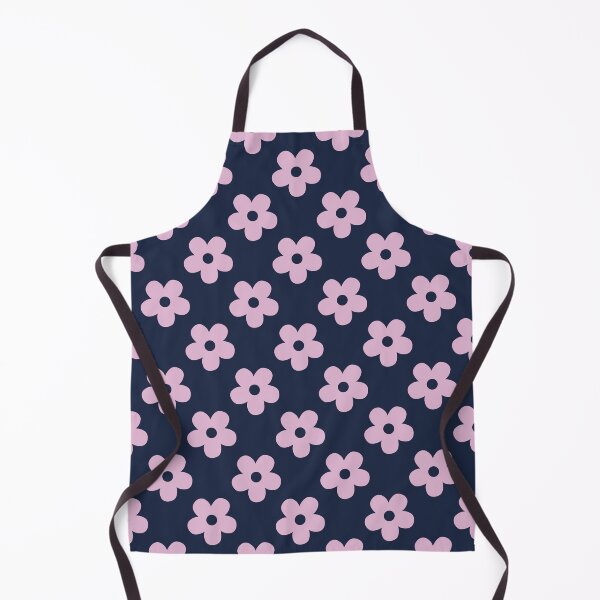 Item preview, Navy Blue and Light Pink Retro Floral Pattern | Vintage Navy Blue and Pink Flowers | Groovy Cottagecore Botanical Pattern | Preppy Dark Blue and Pink Daisy Flowers Pattern designed and sold by VivaFy.