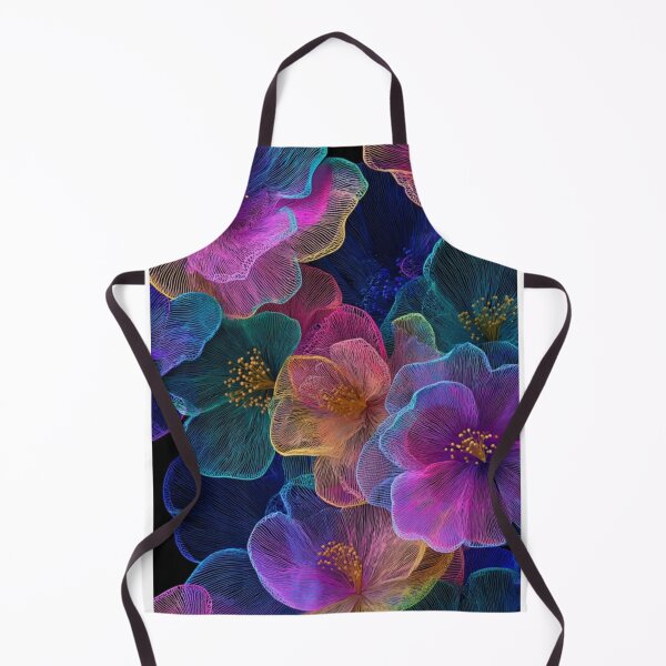 Item preview, Luminous Neon Flowers - Glowing Wireframe Floral Art designed and sold by cezzarie.