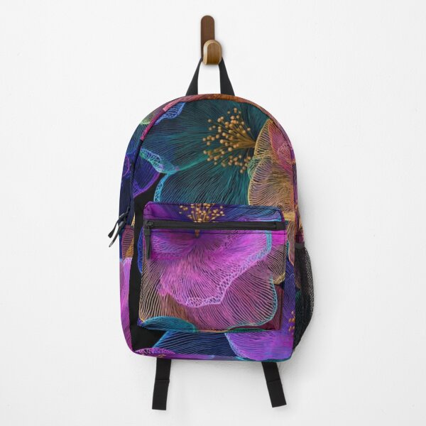 Item preview, Luminous Neon Flowers - Glowing Wireframe Floral Art designed and sold by cezzarie.
