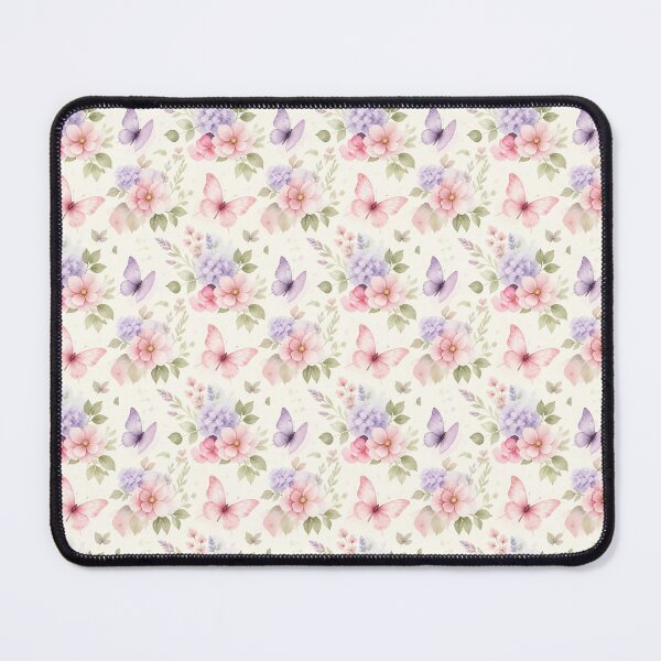 Item preview, Pastel Watercolor Butterfly and Floral Seamless Pattern designed and sold by inkaylindesign.