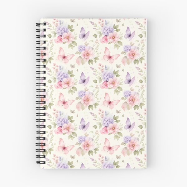 Item preview, Pastel Watercolor Butterfly and Floral Seamless Pattern designed and sold by inkaylindesign.