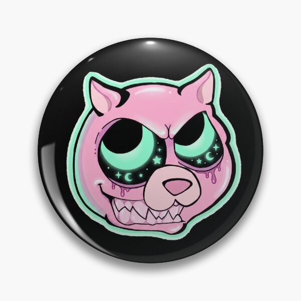 Item preview, Creepy Cute Devil Cat – Pink Kawaii Horror Kitty designed and sold by Stoner Steve.