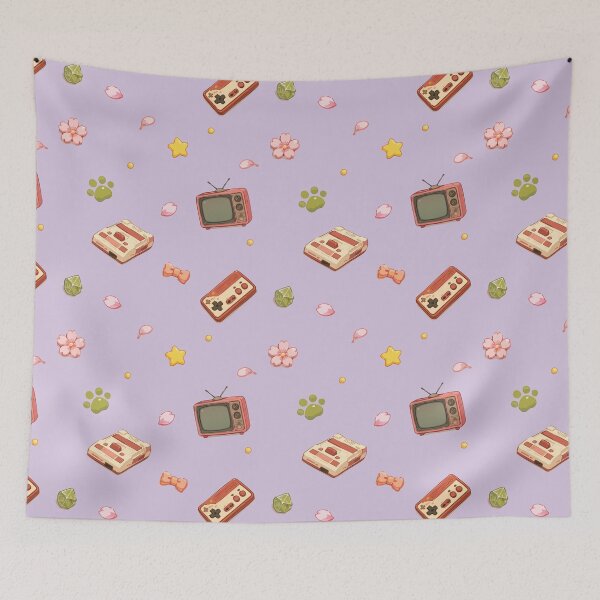 Item preview, Retro Gaming and Vintage Electronics Pattern 3 designed and sold by SimplePoDesign.