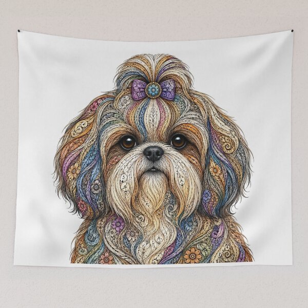 Item preview, Colorful Shih Tzu designed and sold by PaintedbyCarol.