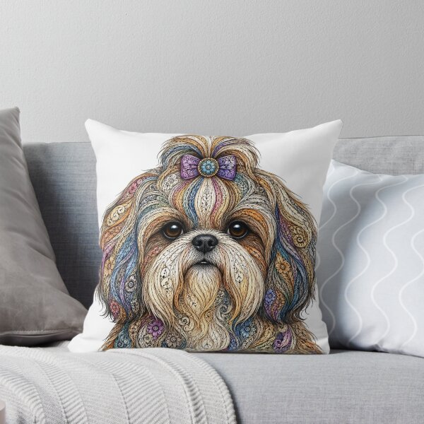 Artikelvorschau, Farbenfroher Shih Tzu entworfen und verkauft von PaintedbyCarol.