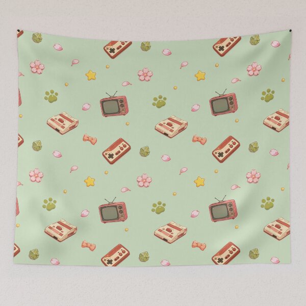 Item preview, Retro Gaming and Vintage Electronics Pattern 4 designed and sold by SimplePoDesign.