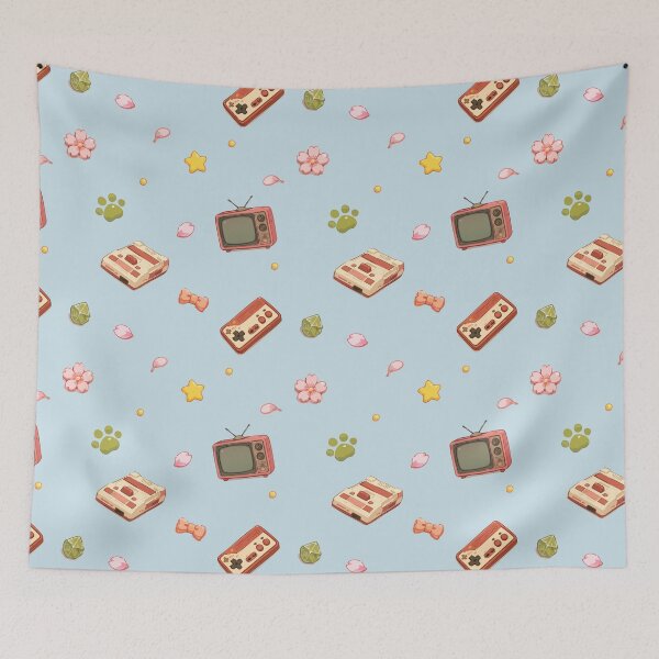 Item preview, Retro Gaming and Vintage Electronics Pattern 5 designed and sold by SimplePoDesign.