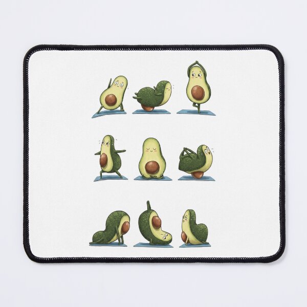 Item preview, Cute Avocado Yoga Poses - Funny Namaste Fitness Art designed and sold by Shopeon Designs.