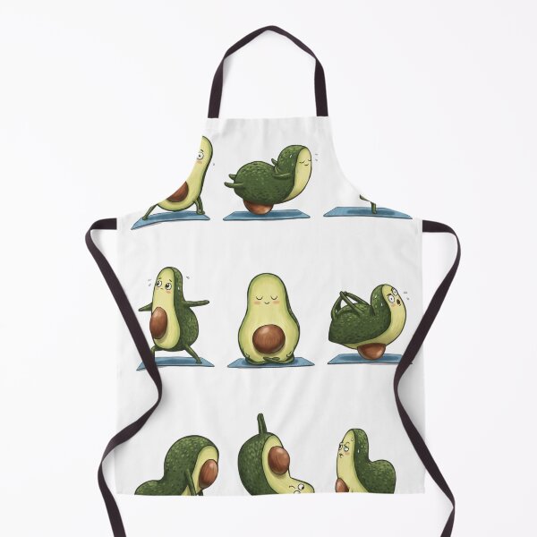 Item preview, Cute Avocado Yoga Poses - Funny Namaste Fitness Art designed and sold by Shopeon Designs.