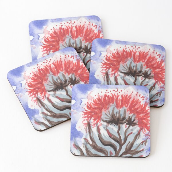 Item preview, Crimson Bloom | Watercolor Flower Painting designed and sold by DzinkaDreamArt.
