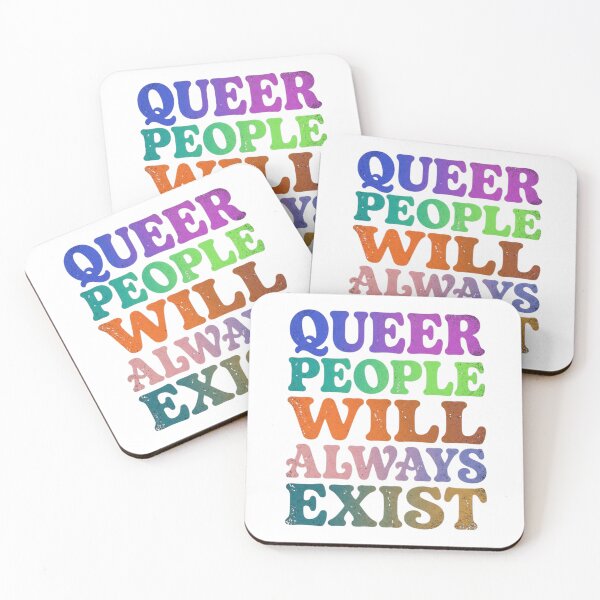 Item preview, Queer People Will Always Exist Retro Typography Pride Art Print and Inspirational LGBTQ designed and sold by raedattia.