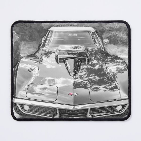 Item preview, 1969 Corvette Stingray Convertible Burgundy Technical Blueprint Car Poster designed and sold by RichFrancoCars.