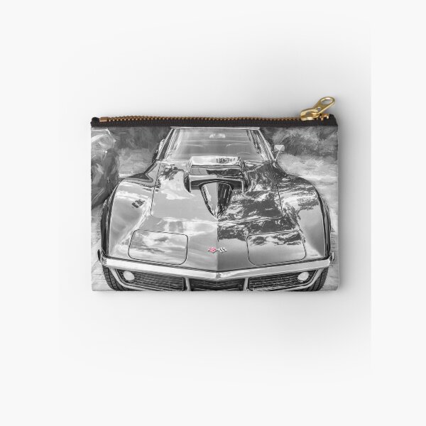 Item preview, 1969 Corvette Stingray Convertible Burgundy Technical Blueprint Car Poster designed and sold by RichFrancoCars.