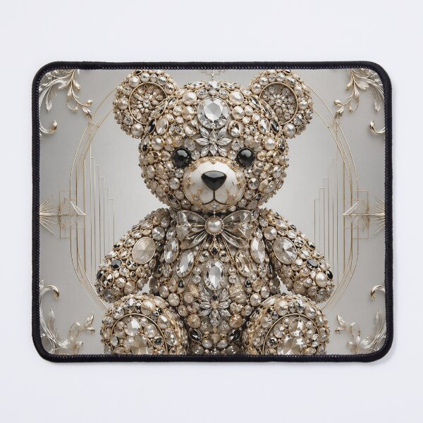Item preview, Luxury Crystal Teddy Bear in Art Nouveau designed and sold by Adisak-designs.