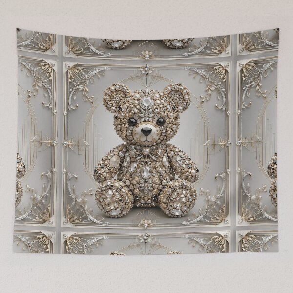 Item preview, Luxury Crystal Teddy Bear in Art Nouveau designed and sold by Adisak-designs.