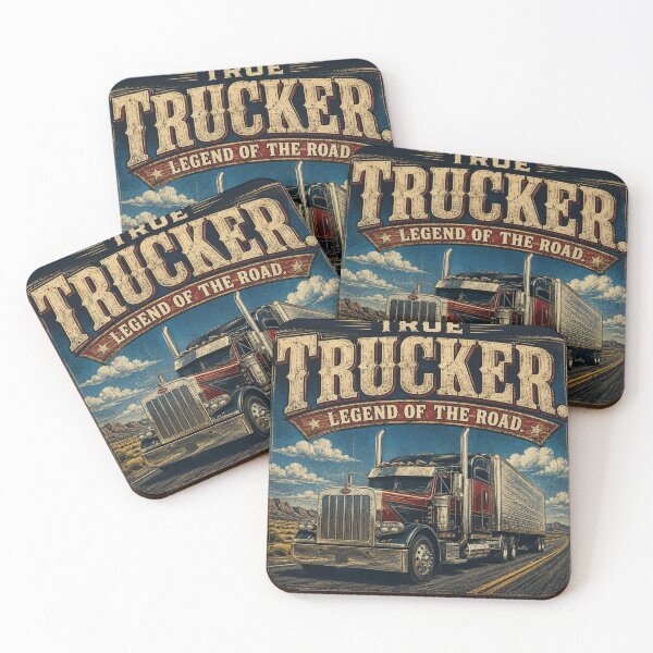 Item preview, True Trucker Legend of Road designed and sold by Haque Desigens.