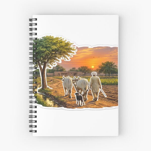 Item preview, Punjabi Farmer at Sunset – Rural Village Farming Sticker designed and sold by Arts121.