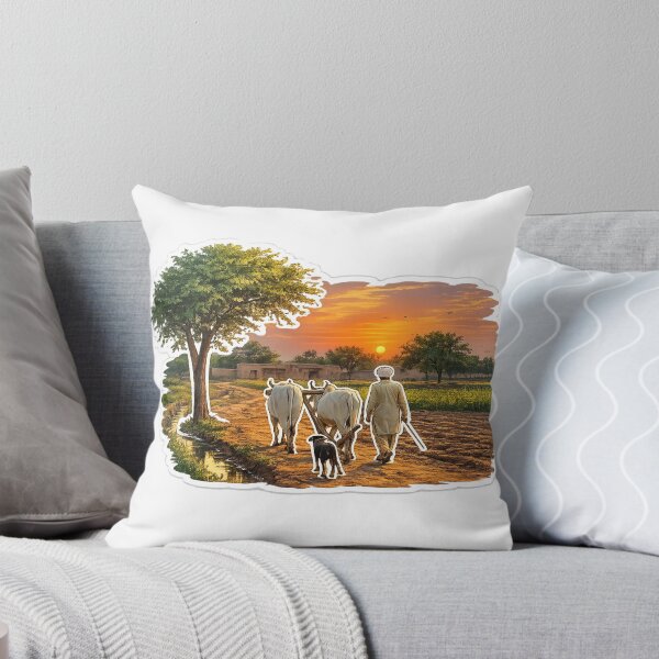 Item preview, Punjabi Farmer at Sunset – Rural Village Farming Sticker designed and sold by Arts121.