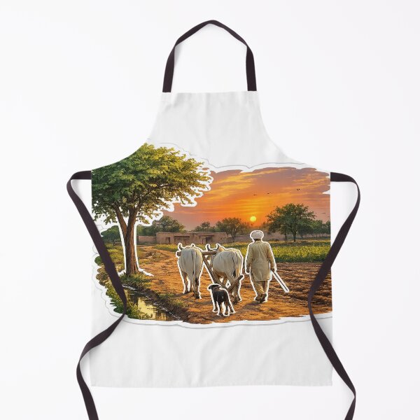 Item preview, Punjabi Farmer at Sunset – Rural Village Farming Sticker designed and sold by Arts121.