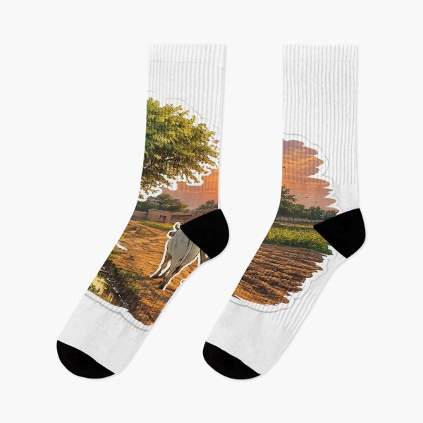 Item preview, Punjabi Farmer at Sunset – Rural Village Farming Sticker designed and sold by Arts121.