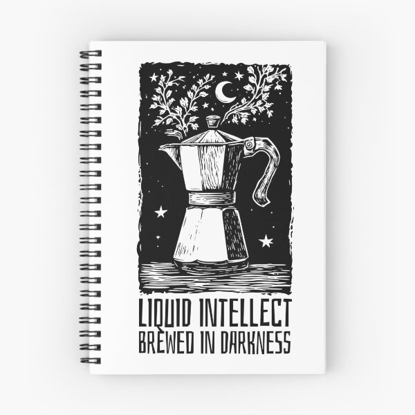 Item preview, Liquid Intellect Coffee Moka Pot - Vintage Linocut Dark Academia designed and sold by cyareq.