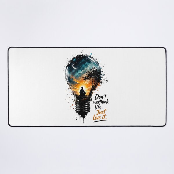 Item preview, Don’t Overthink Life Inspirational Art designed and sold by Amr Siam.