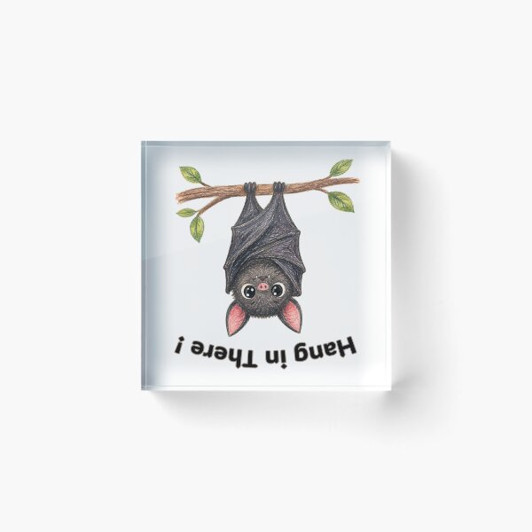 Item preview, Hang in There Cute Upside Down Bat designed and sold by Buli89.