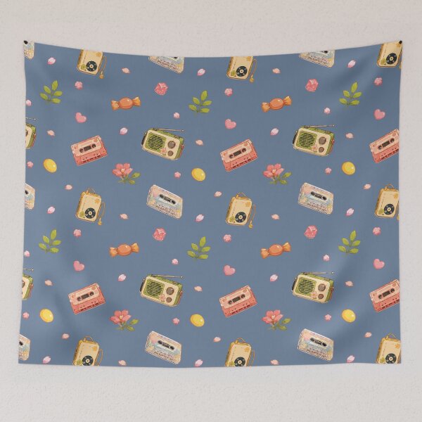 Item preview, Vintage Music Players and Retro Audio Gadgets Pattern 1 designed and sold by SimplePoDesign.