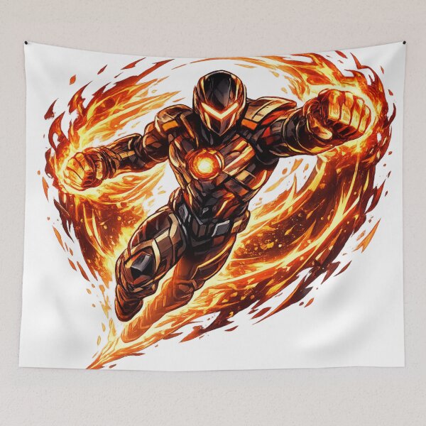Item preview, Fire Energy Warrior Flaming Armor Action Hero designed and sold by irfanshikh.