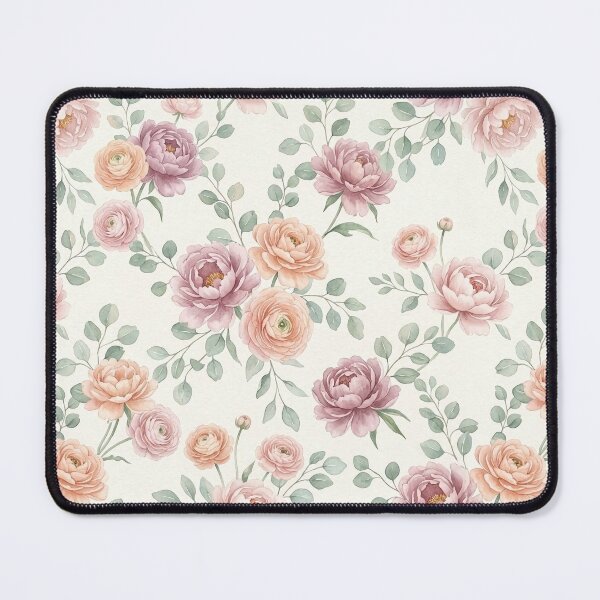 Item preview, Soft Pastel Watercolor Peony and Blush Floral Pattern designed and sold by Opal Aura .