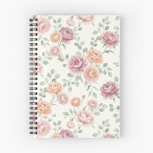 Item preview, Soft Pastel Watercolor Peony and Blush Floral Pattern designed and sold by Opal Aura .