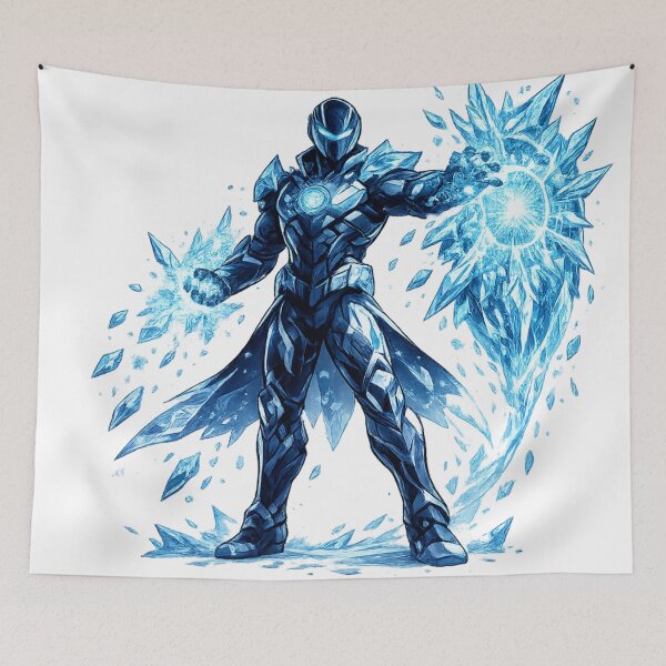 Item preview, Ice Energy Warrior Frozen Armor Crystal Power Hero designed and sold by irfanshikh.