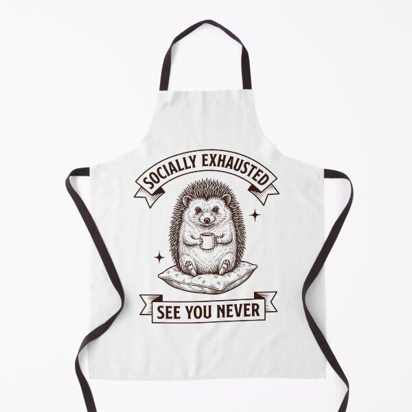 Item preview, Hedgehog Vintage Engraving Socially Exhausted designed and sold by NullSpacePrints.
