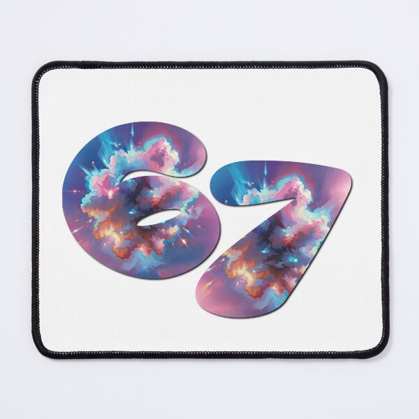 Item preview, Cosmic Number 67 Nebula Galaxy Art designed and sold by lenARTprints.