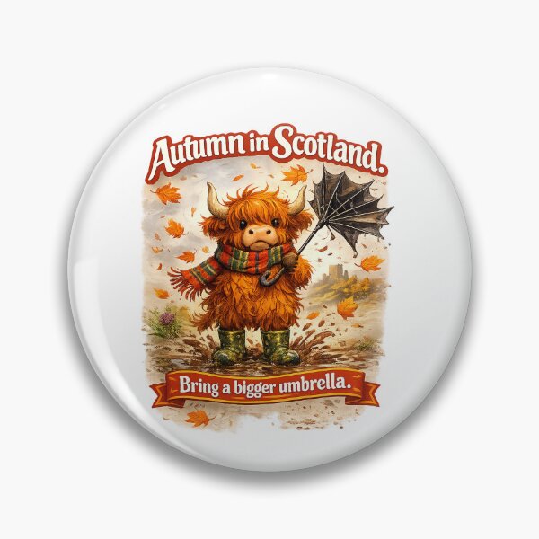 Item preview, Highland Cow with umbrella designed and sold by Sartawsky.