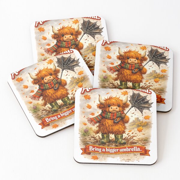Item preview, Highland Cow with umbrella designed and sold by Sartawsky.