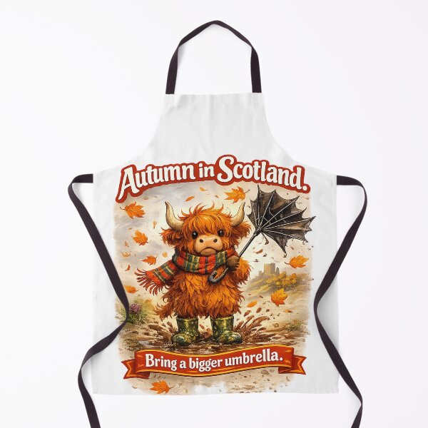 Item preview, Highland Cow with umbrella designed and sold by Sartawsky.