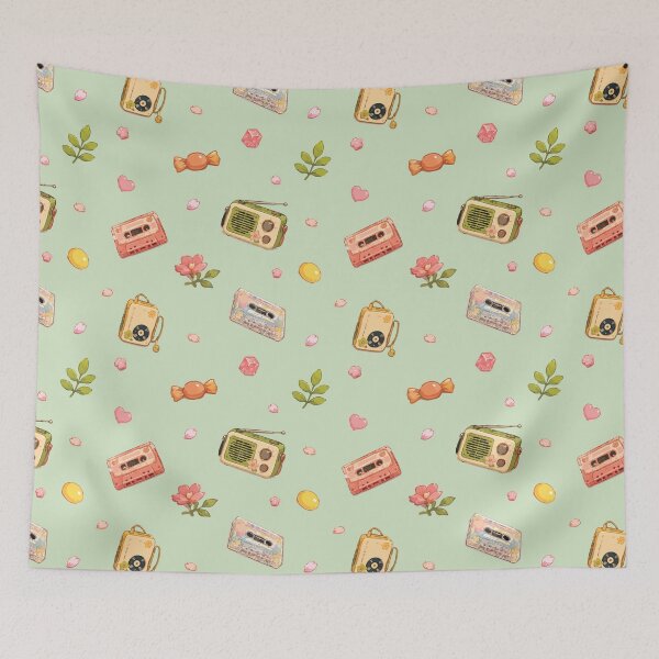 Item preview, Vintage Music Players and Retro Audio Gadgets Pattern 4 designed and sold by SimplePoDesign.