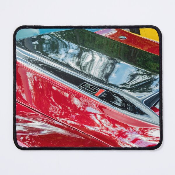 Item preview, 1969 Corvette Stingray Convertible Burgundy 427 Hood Car Poster designed and sold by RichFrancoCars.