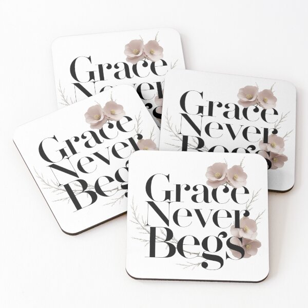 Item preview, Grace Never Begs. Elegant Feminine Floral Quote designed and sold by Aarvya Fashion Club ( A.F.C ).