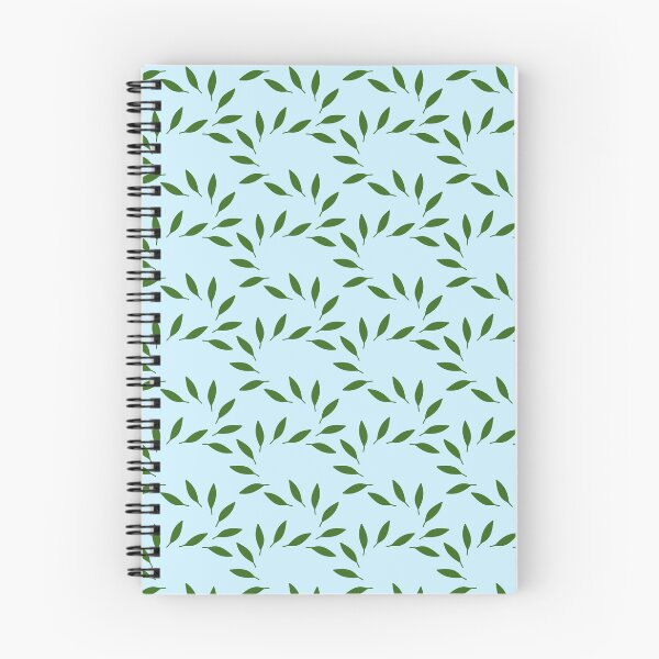 Item preview, Green Leaves on Pastel Blue Seamless Pattern designed and sold by SmallDart Creations.