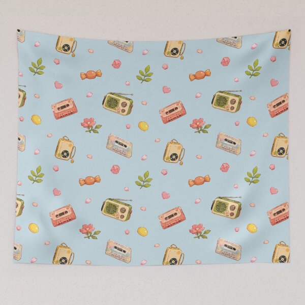 Item preview, Vintage Music Players and Retro Audio Gadgets Pattern 5 designed and sold by SimplePoDesign.