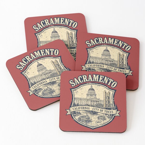 Item preview, Retro plaque Sacramento California City of Trees designed and sold by Normandy Road Heritage.