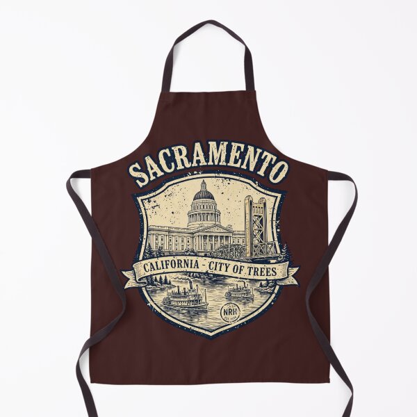 Item preview, Retro plaque Sacramento California City of Trees designed and sold by Normandy Road Heritage.