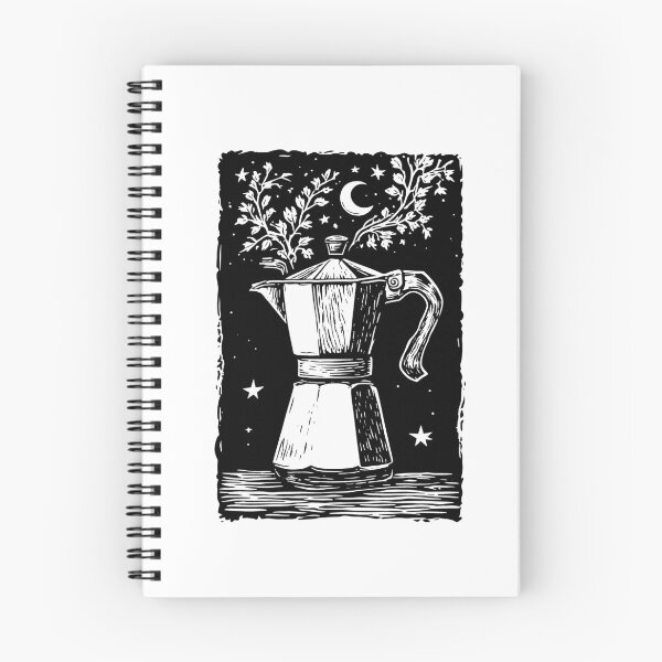 Item preview, Liquid Intellect Coffee Moka Pot - Vintage Linocut Dark Academia designed and sold by cyareq.