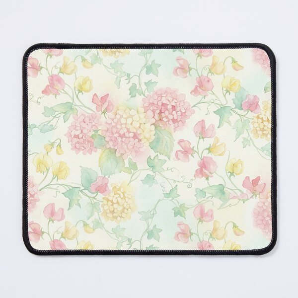 Item preview, Airy Pastel Hydrangea and Sweet Pea Watercolor Pattern designed and sold by Opal Aura .
