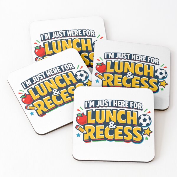 Item preview, I'm Just Here for Lunch and Recess Funny First Day of School Back to School designed and sold by conggamenhatvip.